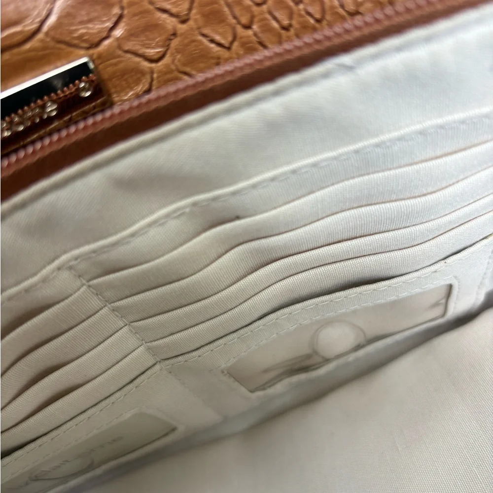 Liz Claiborne Elegant Brown and Cream Handbag with Wallet